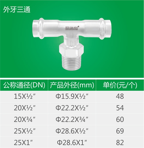 外牙三通