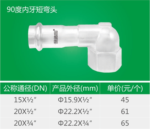 90度内牙短弯头